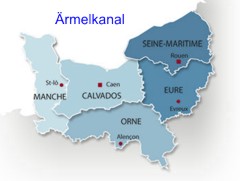Regionen und Departements der Normandie