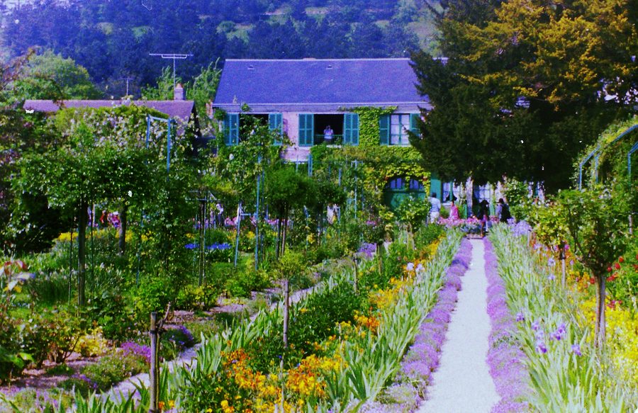 Monets Garten in Giverny mit Teich und japanischer Brücke