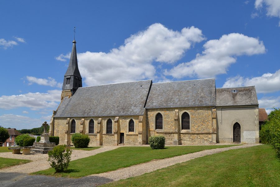 Vue sud de l’église Sainte-Marguerite de Sainte-Marguerite-de-Viette