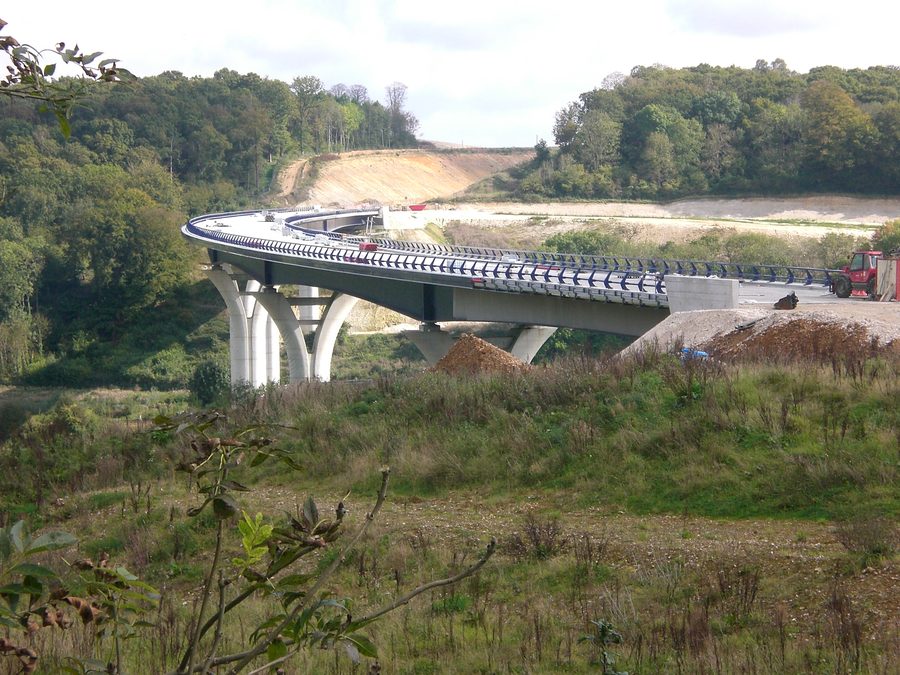 Le viaduc de la Scie en septembre 2014 à Manéhouville