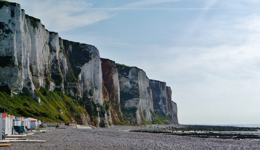 Kreideklippen von Le Tréport an der Küste der Normandie