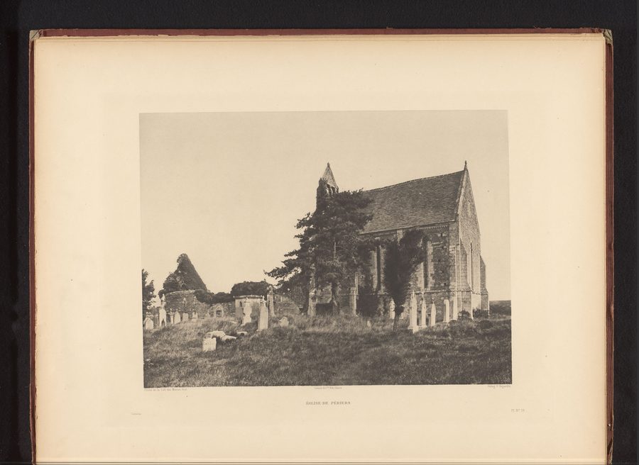 Historische Ansicht der Église Saint-Ouen in Périers-sur-le-Dan in der Normandie