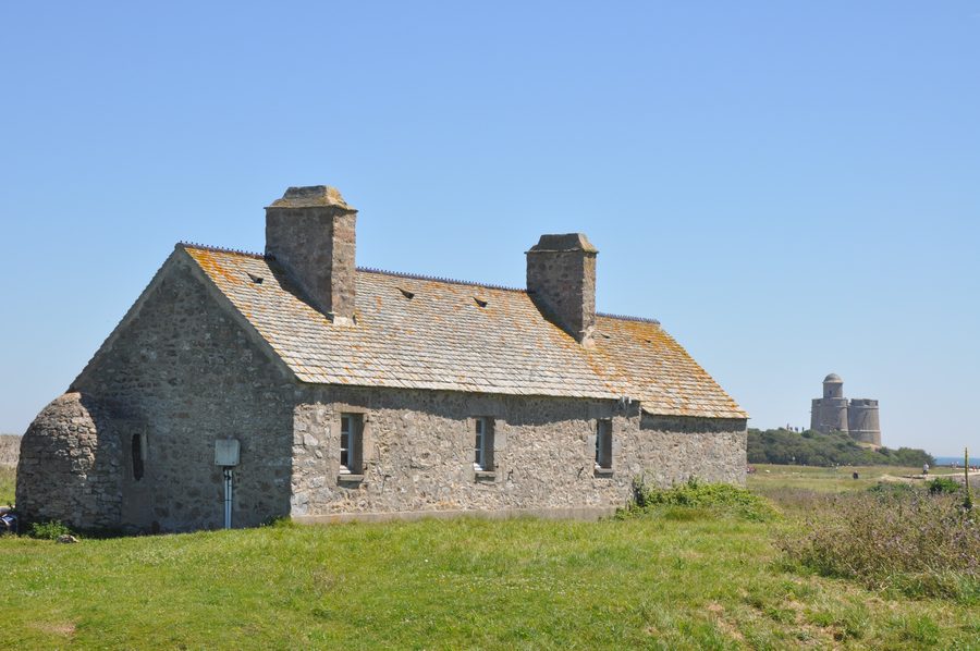 Vauban tower and customs house on Tatihou Island near Saint-Vaast-la-Hougue