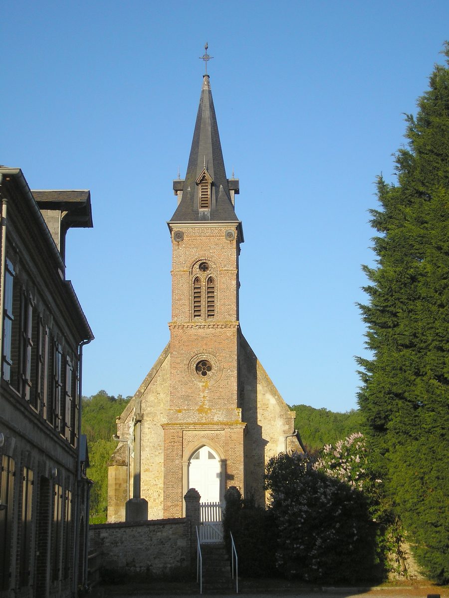 Église Saint-Aubin à Canapville, en Normandie, en France