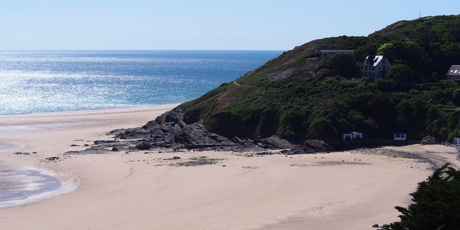 Südlicher Teil des Cap de Carteret in Barneville-Carteret in der Normandie