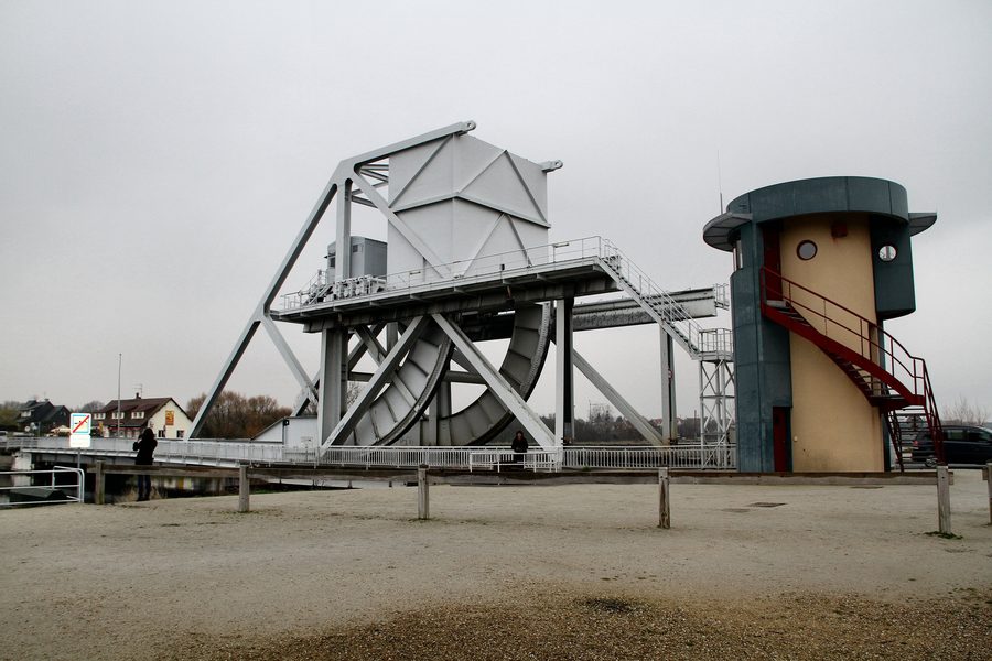 Pegasus Bridge in Bénouville über dem Kanal