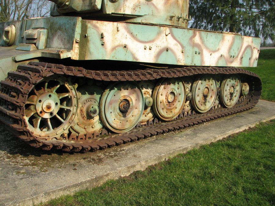 Kettenglied des in Vimoutiers ausgestellten Tiger-I-Panzers